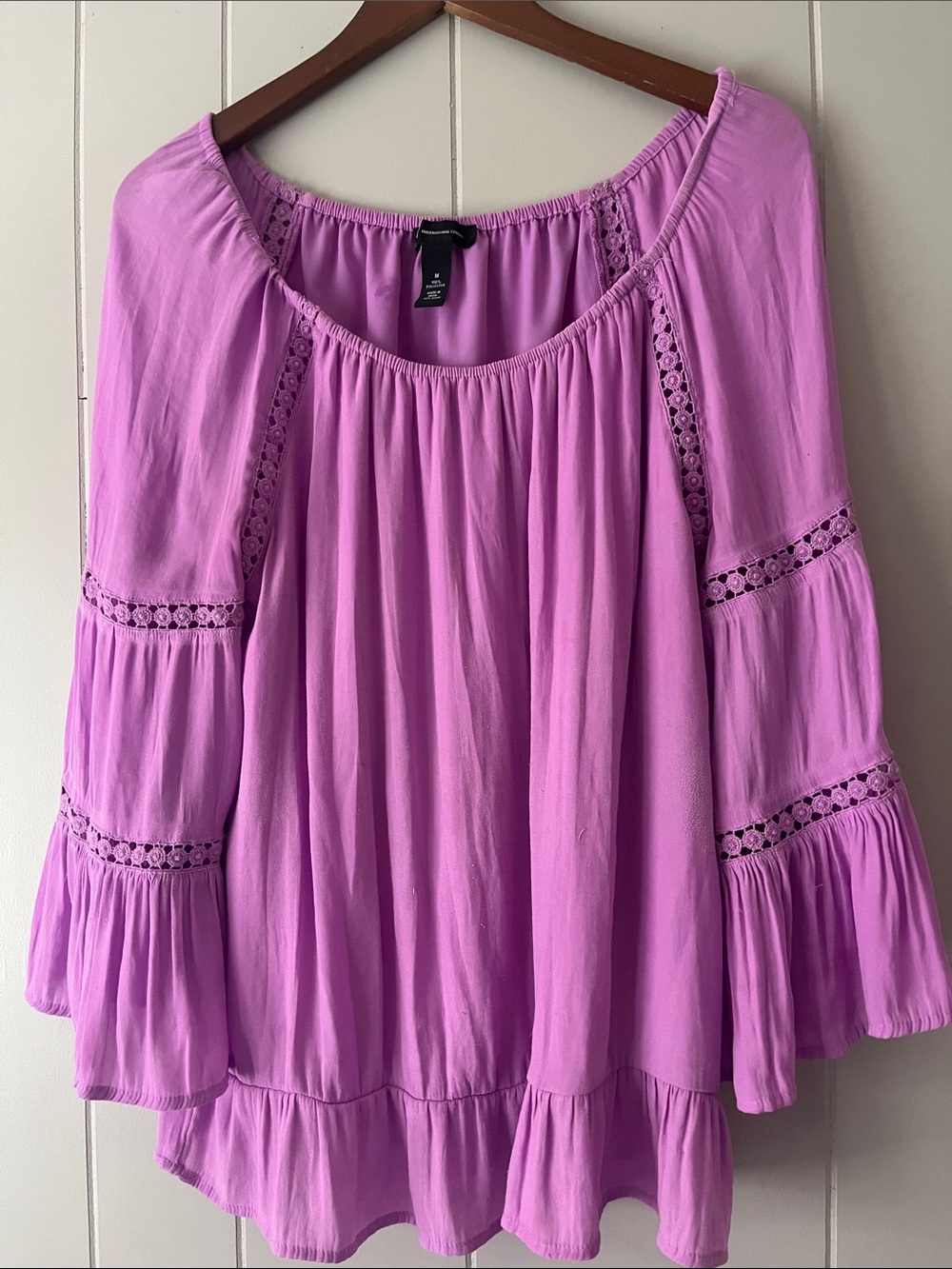 Express Lavender Peasant Tunic Top - Express